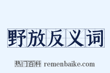 野放反义词是什么意思的图片